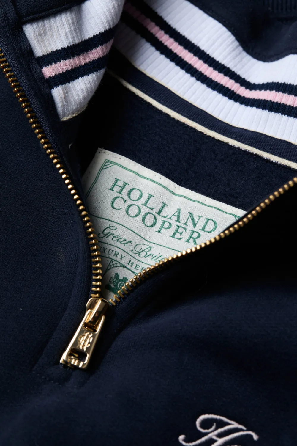 Women Holland Cooper Sweatshirts>Burford Quarter Zip Neck Sweat