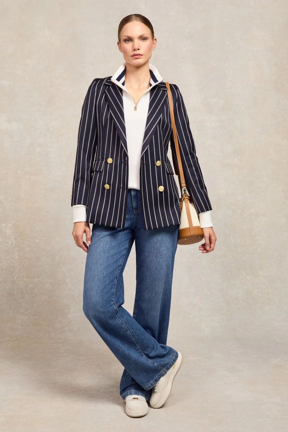 Women Holland Cooper Sweatshirts>Burford Quarter Zip Neck Sweat