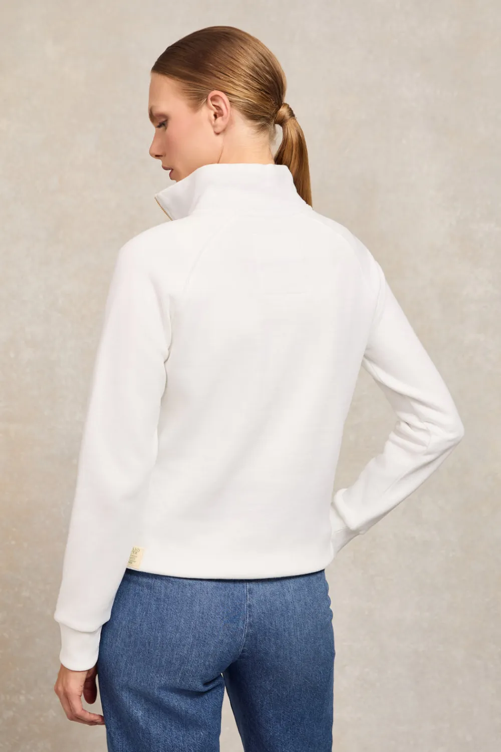 Women Holland Cooper Sweatshirts>Burford Quarter Zip Neck Sweat