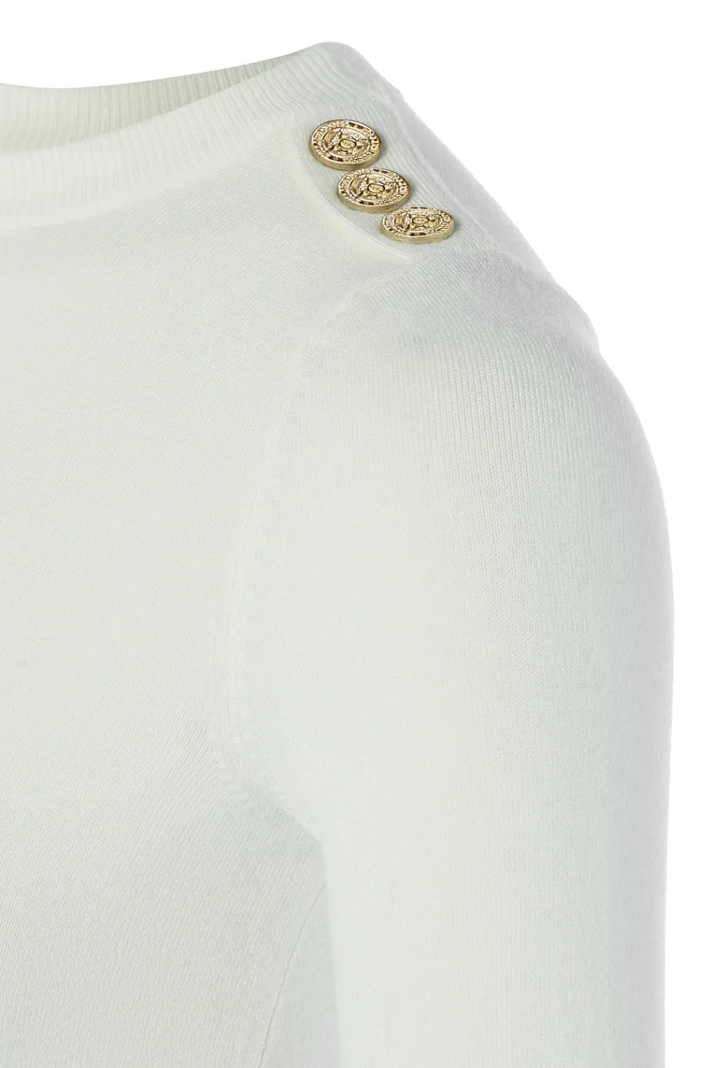 Women Holland Cooper Knitwear>Buttoned Knit Crew Neck