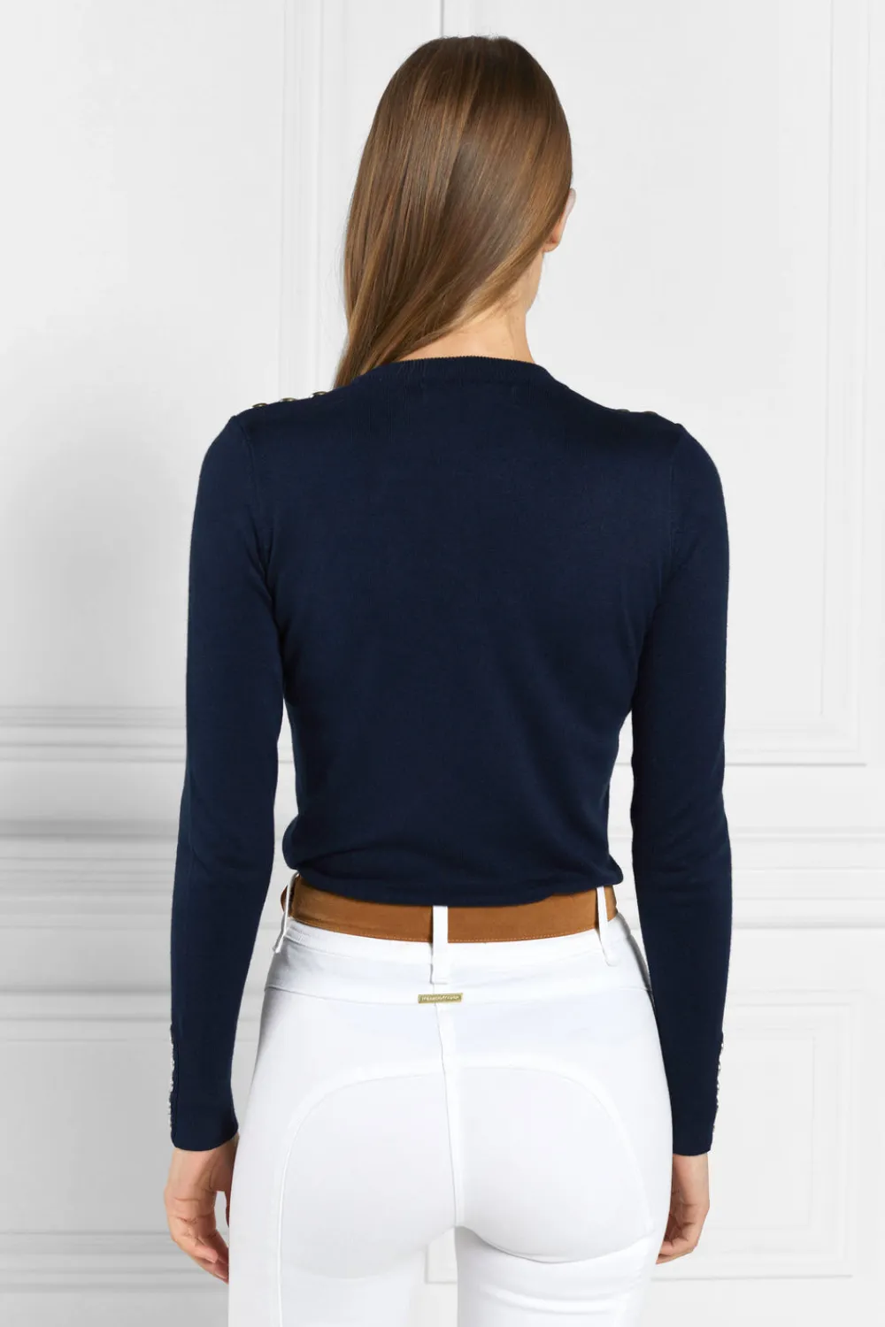 Women Holland Cooper Knitwear>Buttoned Knit Crew Neck