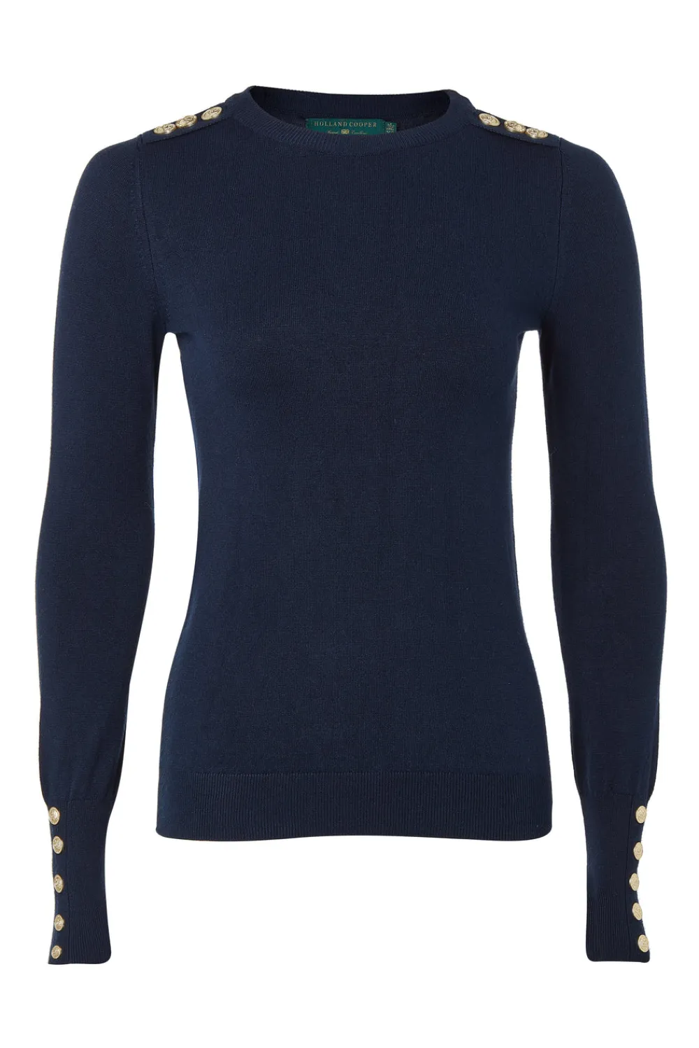 Women Holland Cooper Knitwear>Buttoned Knit Crew Neck