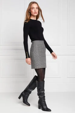 Women Holland Cooper Knitwear>Buttoned Knit Crew Neck