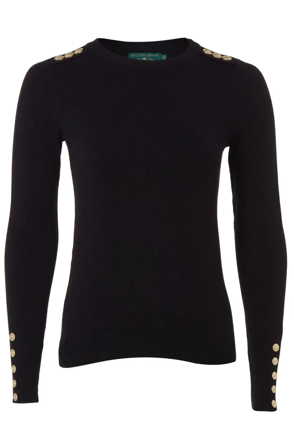 Women Holland Cooper Knitwear>Buttoned Knit Crew Neck