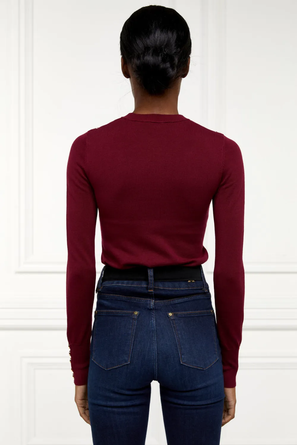 Women Holland Cooper Knitwear>Buttoned Knit Crew Neck