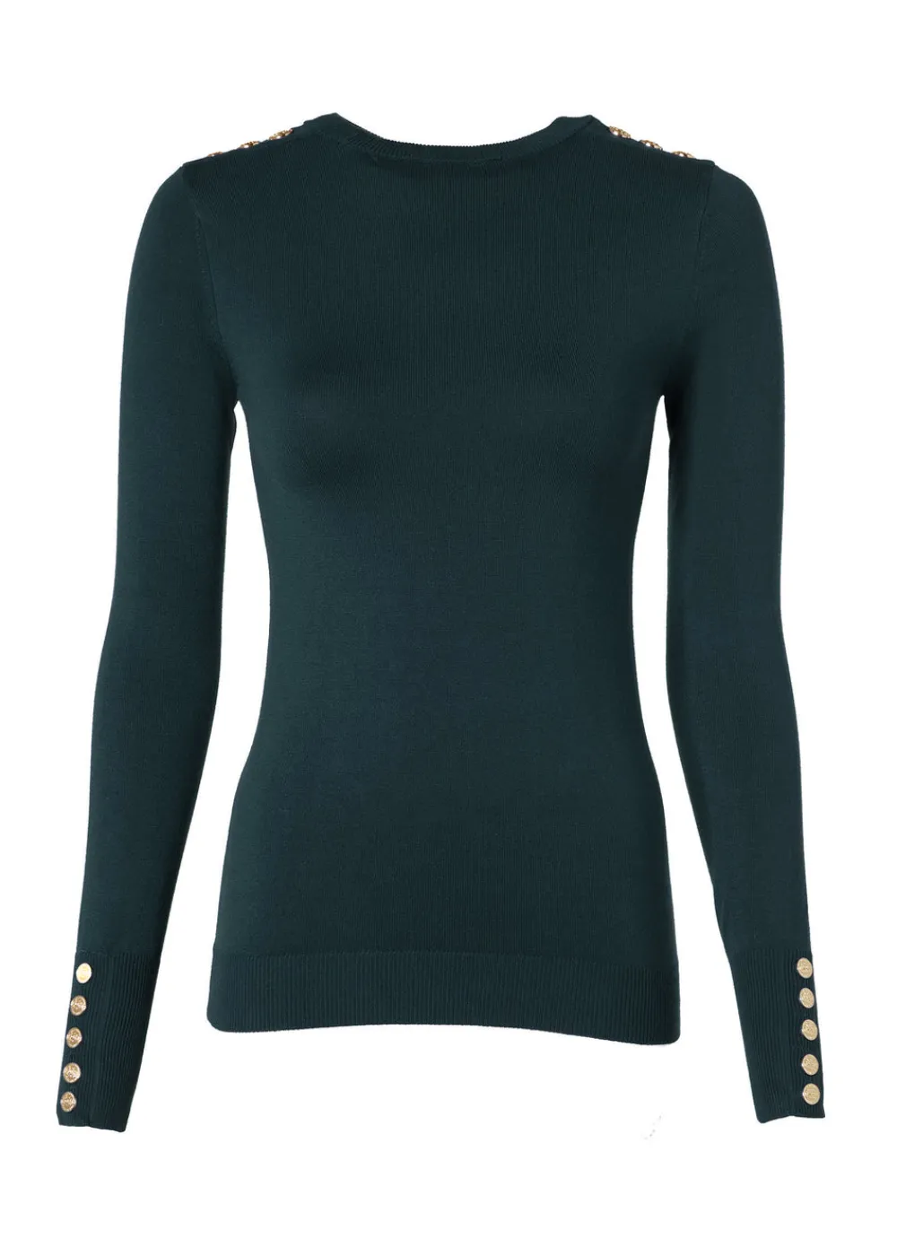 Women Holland Cooper Knitwear>Buttoned Knit Crew Neck