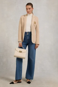 Women Holland Cooper Knitwear>Buttoned Knit Roll Neck