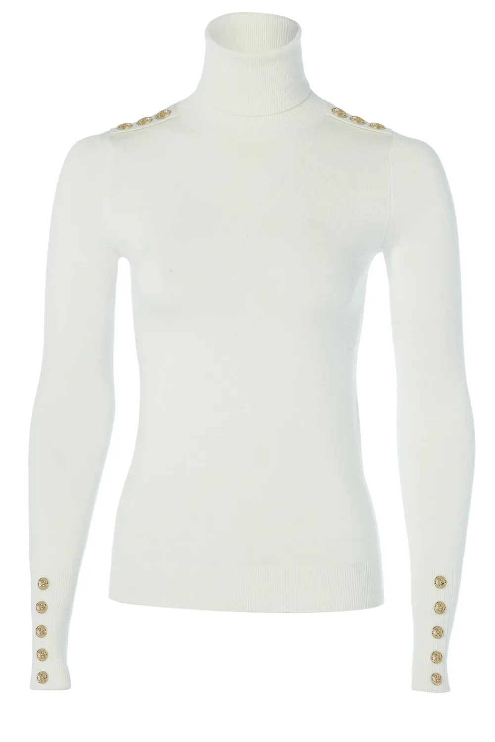 Women Holland Cooper Knitwear>Buttoned Knit Roll Neck