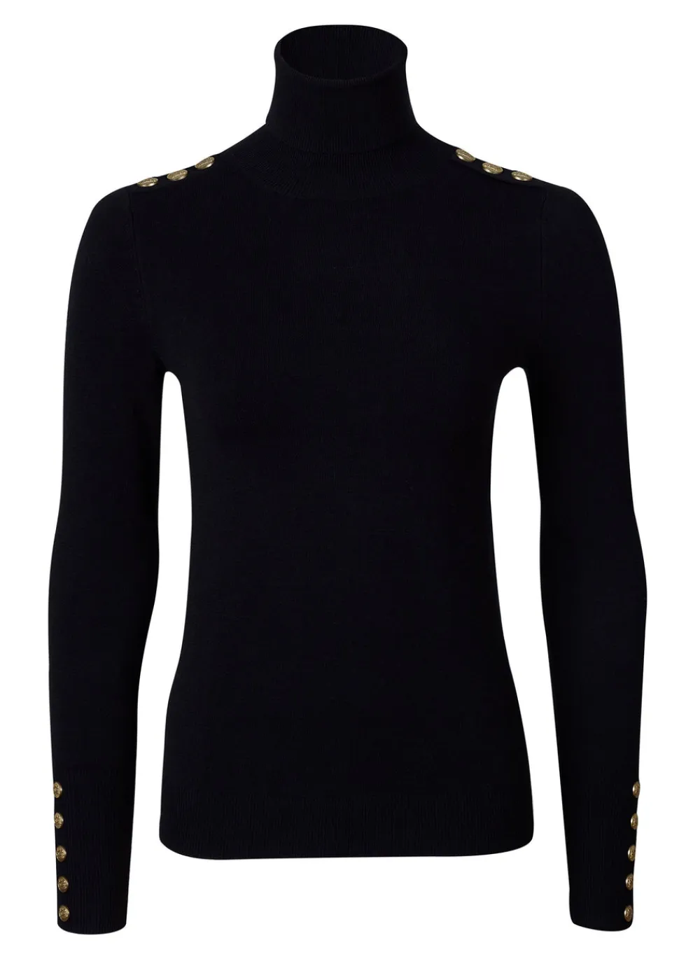 Women Holland Cooper Knitwear>Buttoned Knit Roll Neck