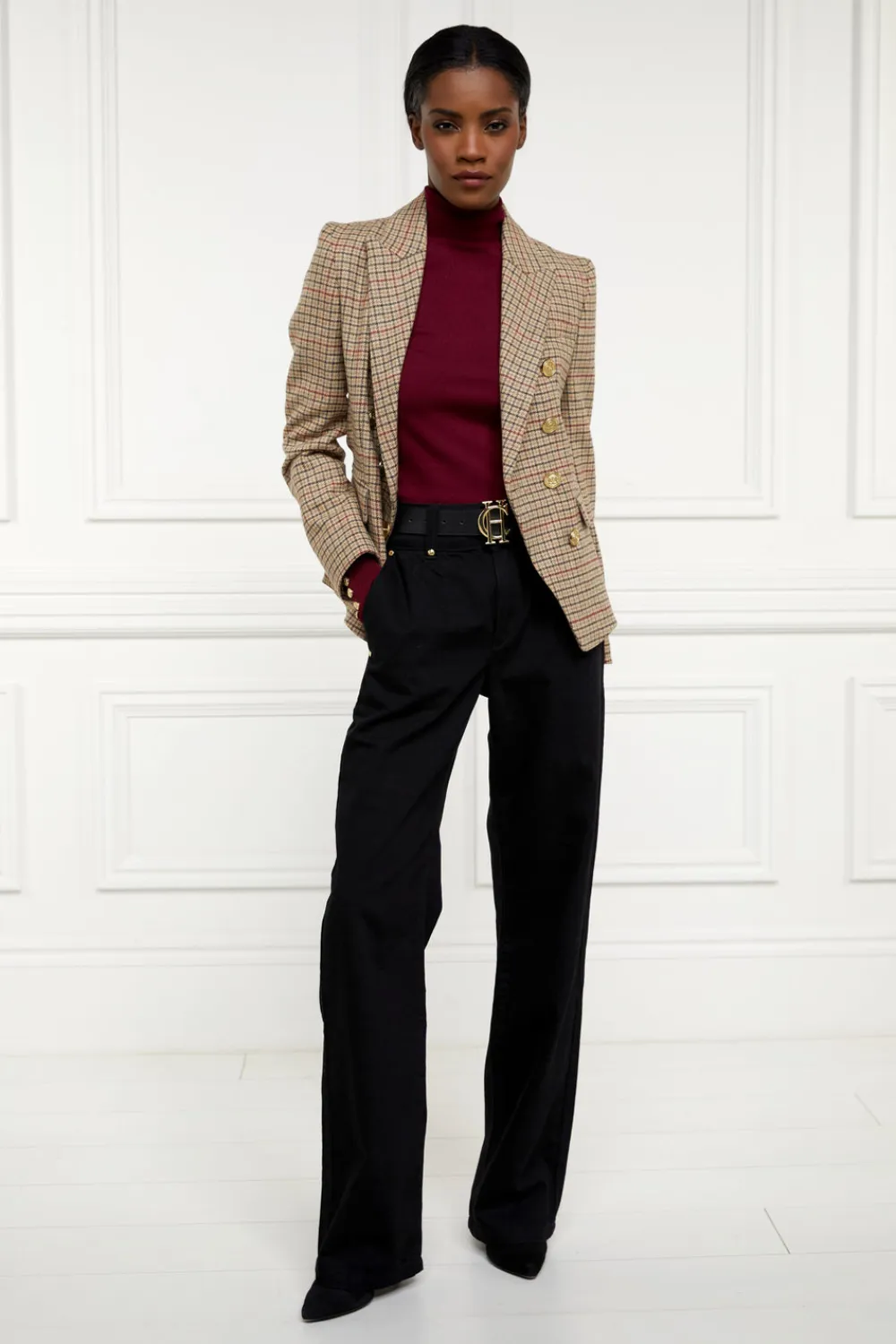 Women Holland Cooper Knitwear>Buttoned Knit Roll Neck