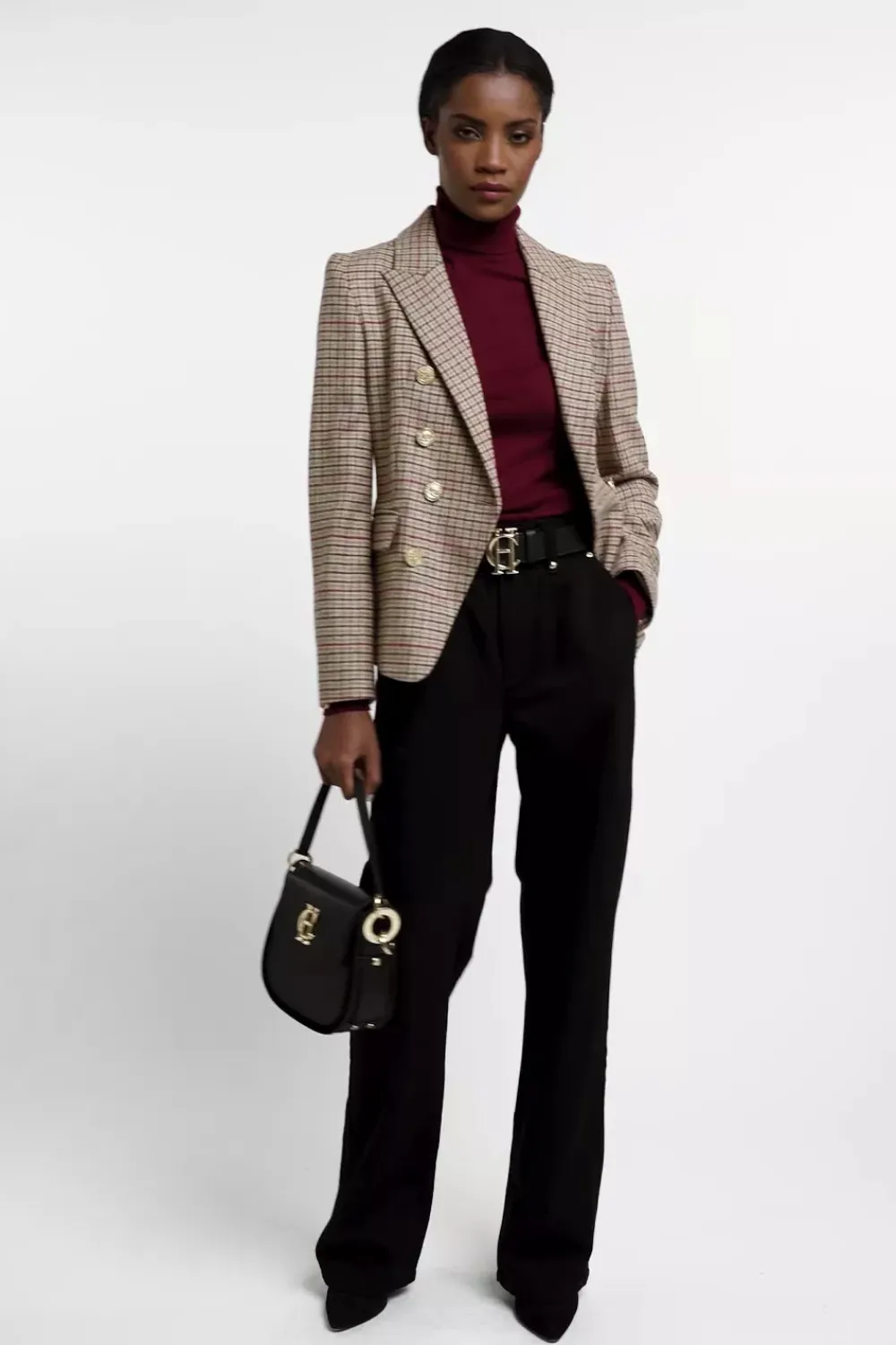 Women Holland Cooper Knitwear>Buttoned Knit Roll Neck