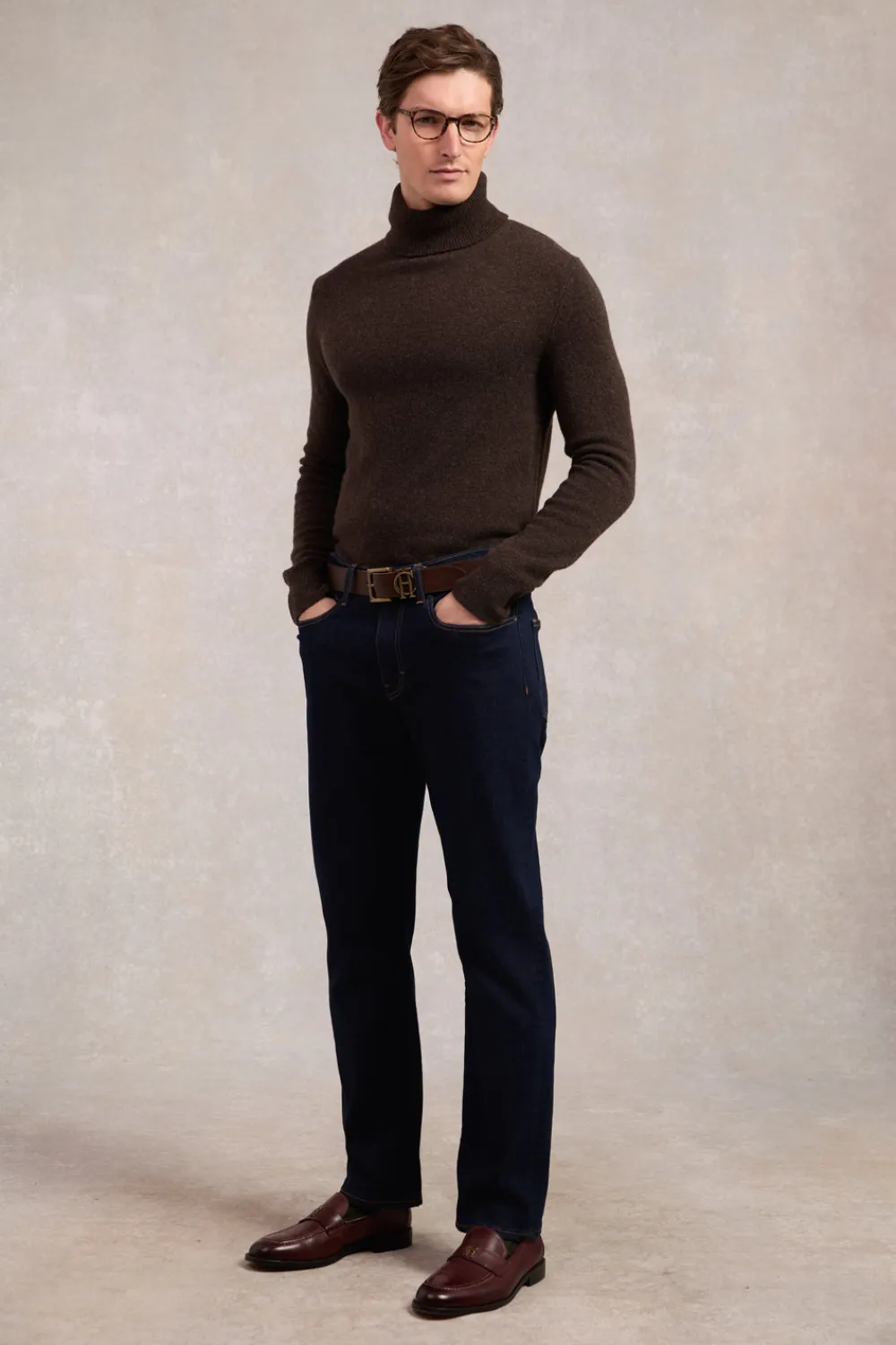 Holland Cooper Knitwear>Byron Roll Neck Knit