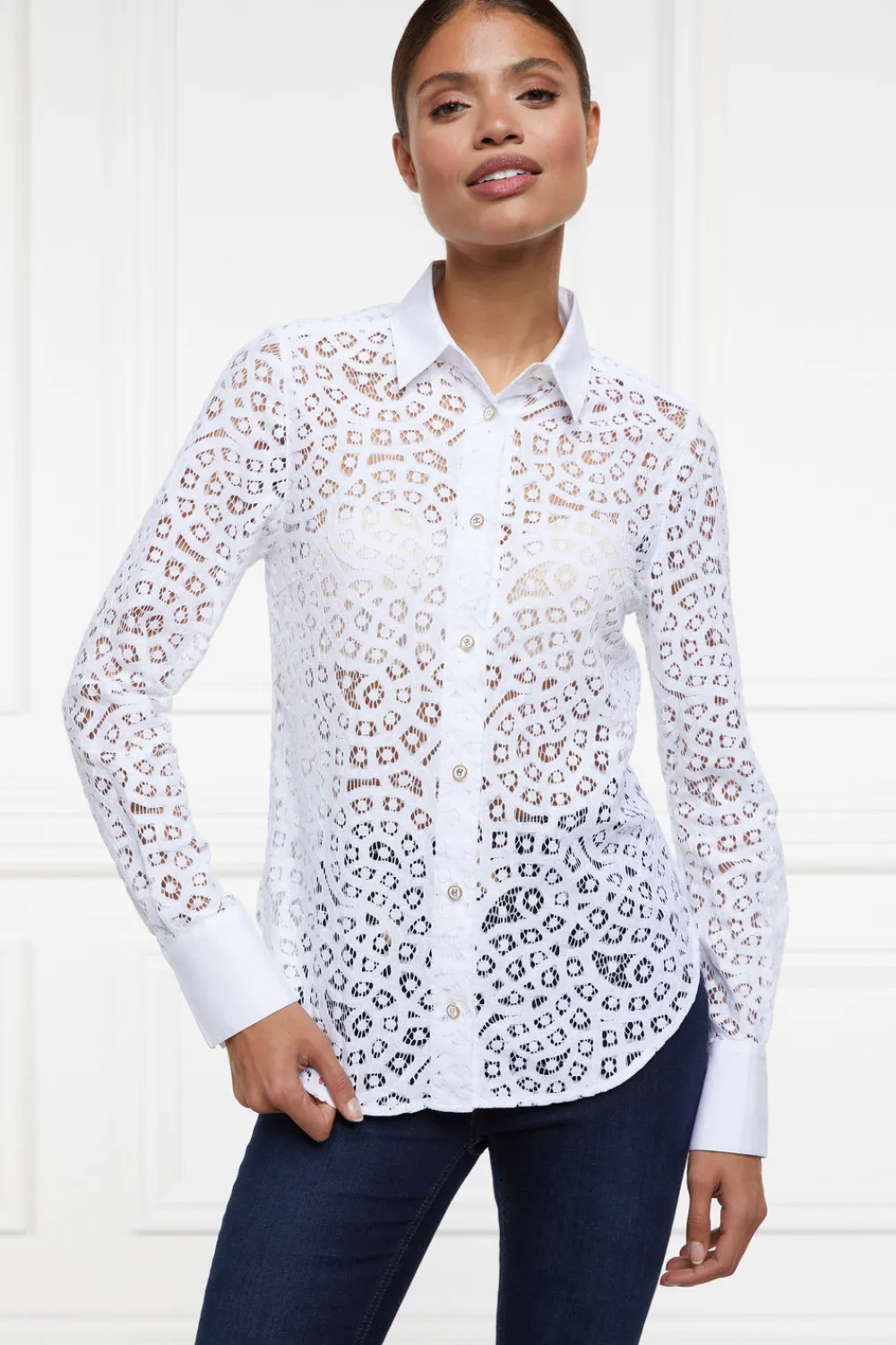 Women Holland Cooper Shirts & Blouses>Classic Lace Shirt