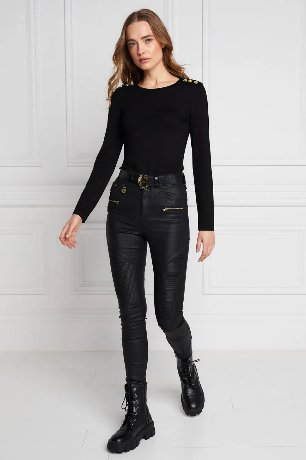 Women Holland Cooper Jeans>Coated Biker Jean