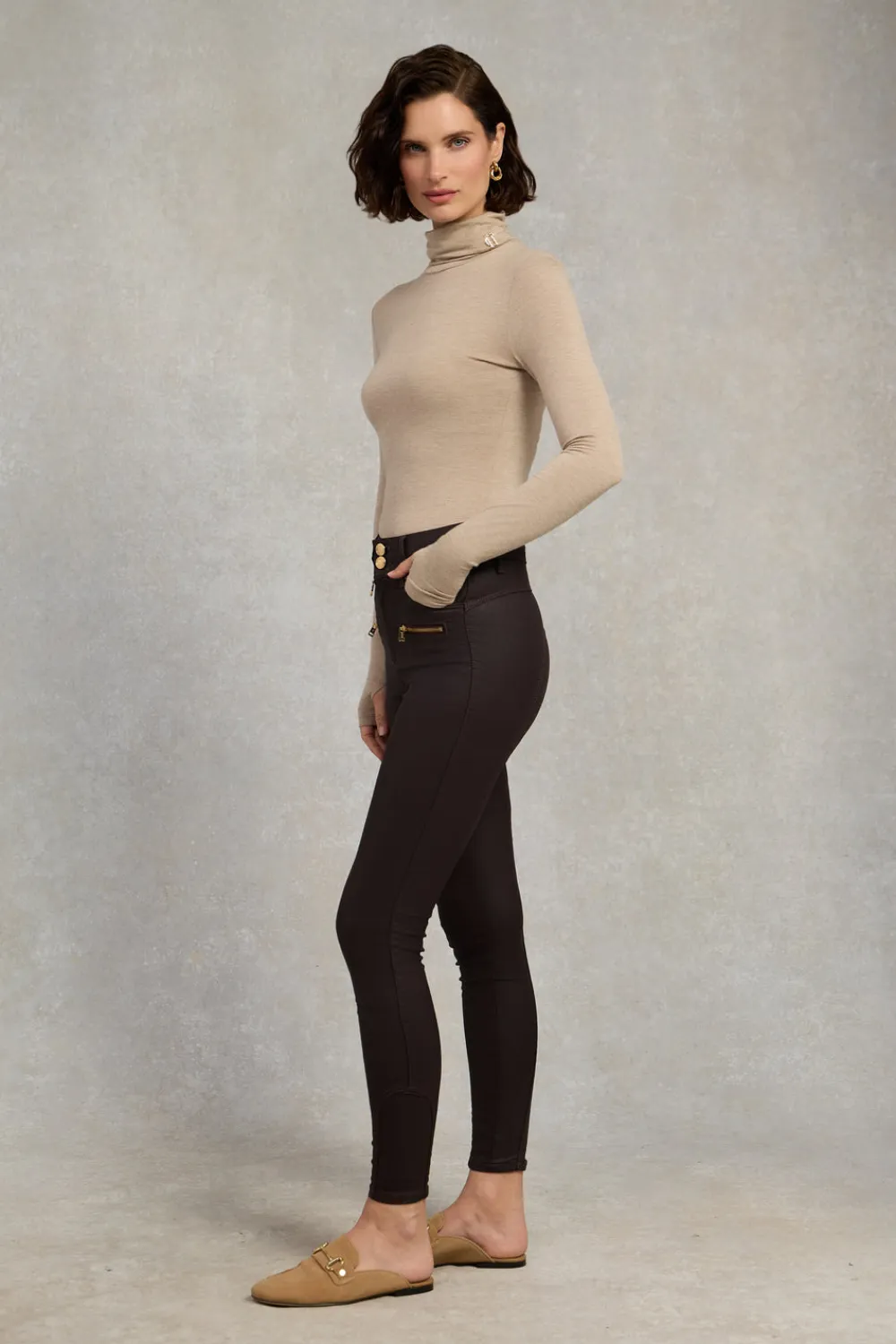 Women Holland Cooper Jeans>Coated Jodhpur Jean
