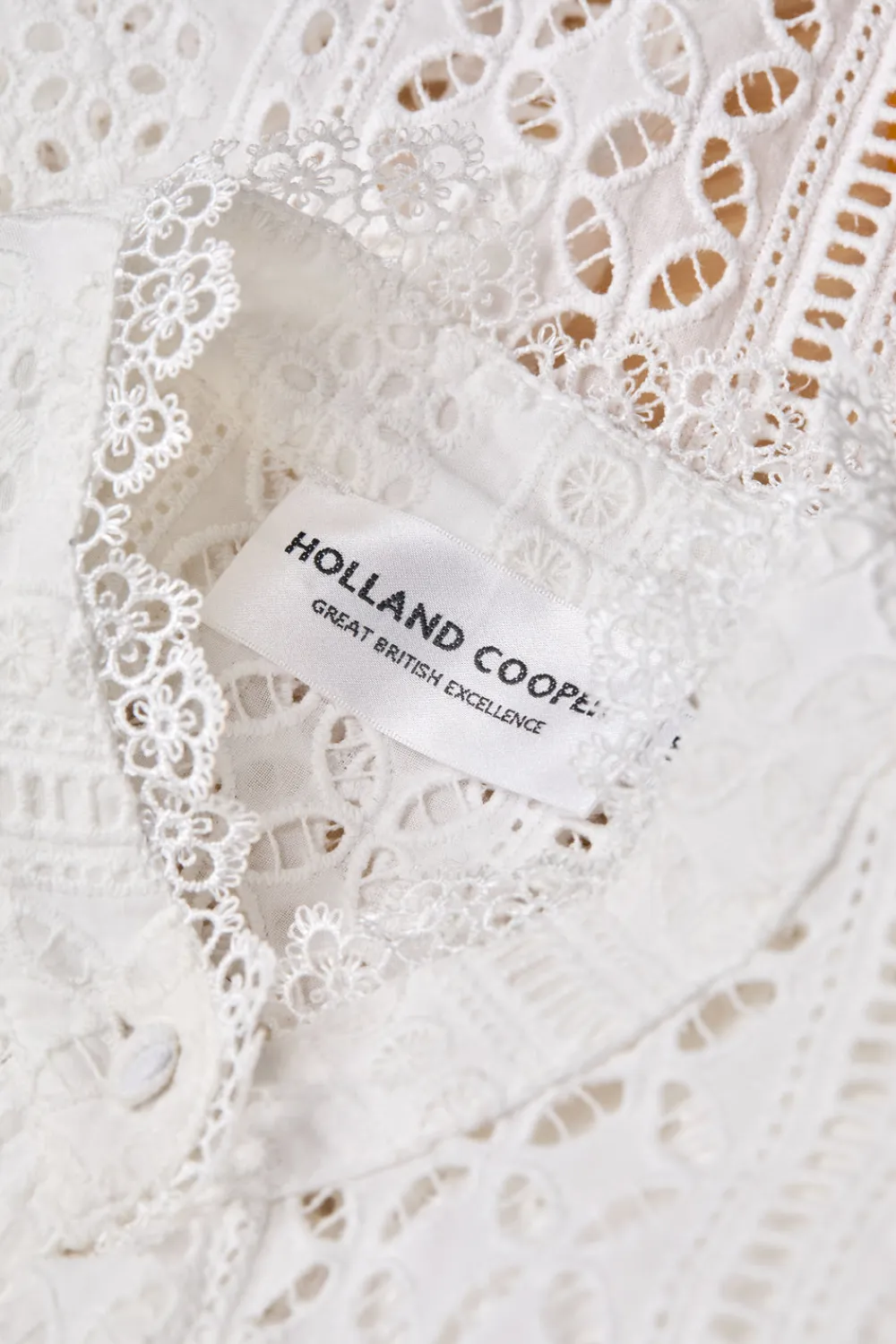 Women Holland Cooper Shirts & Blouses>Collarless Broderie Shirt