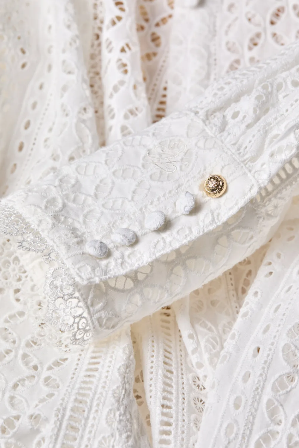 Women Holland Cooper Shirts & Blouses>Collarless Broderie Shirt