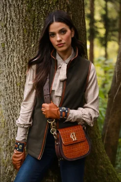 Women Holland Cooper Gloves|Gloves>Contrast Leather Gloves