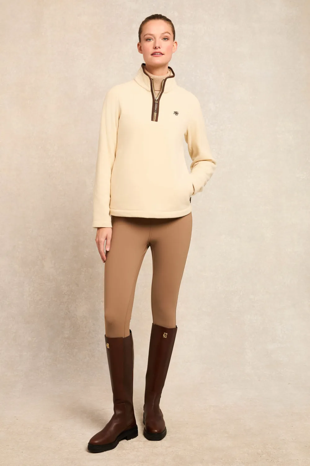 Women Holland Cooper Fleeces|Fleeces>Country Fleece Quarter Zip