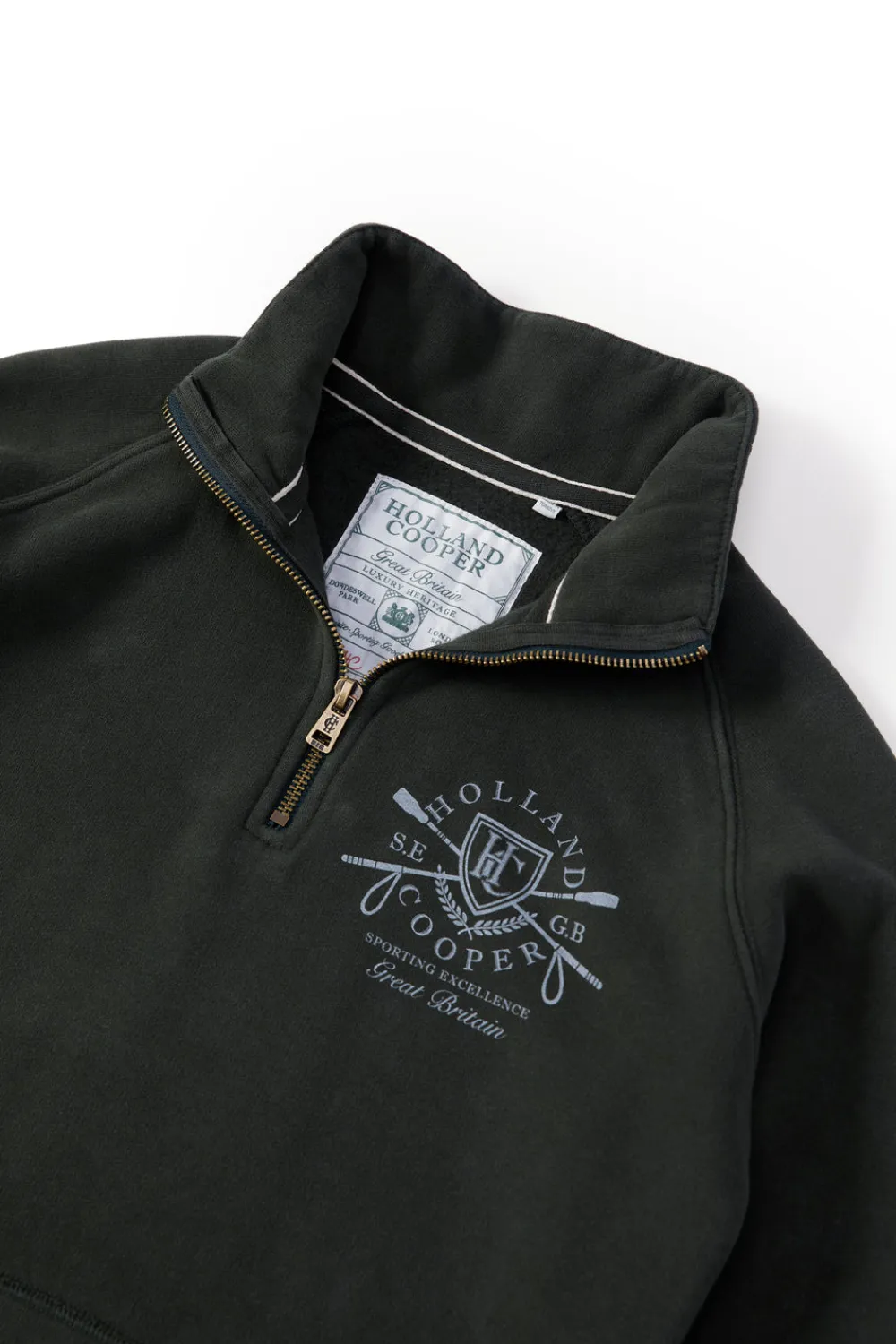 Women Holland Cooper Hoodies & Sweatshirts|Sweatshirts>Crest Zip Henley