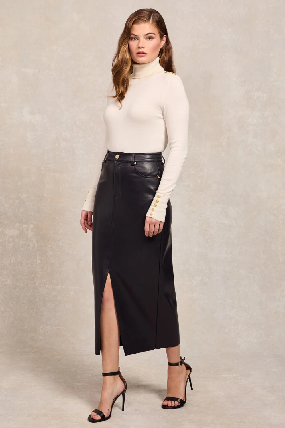 Women Holland Cooper Skirts>Faux Leather Maxi Skirt