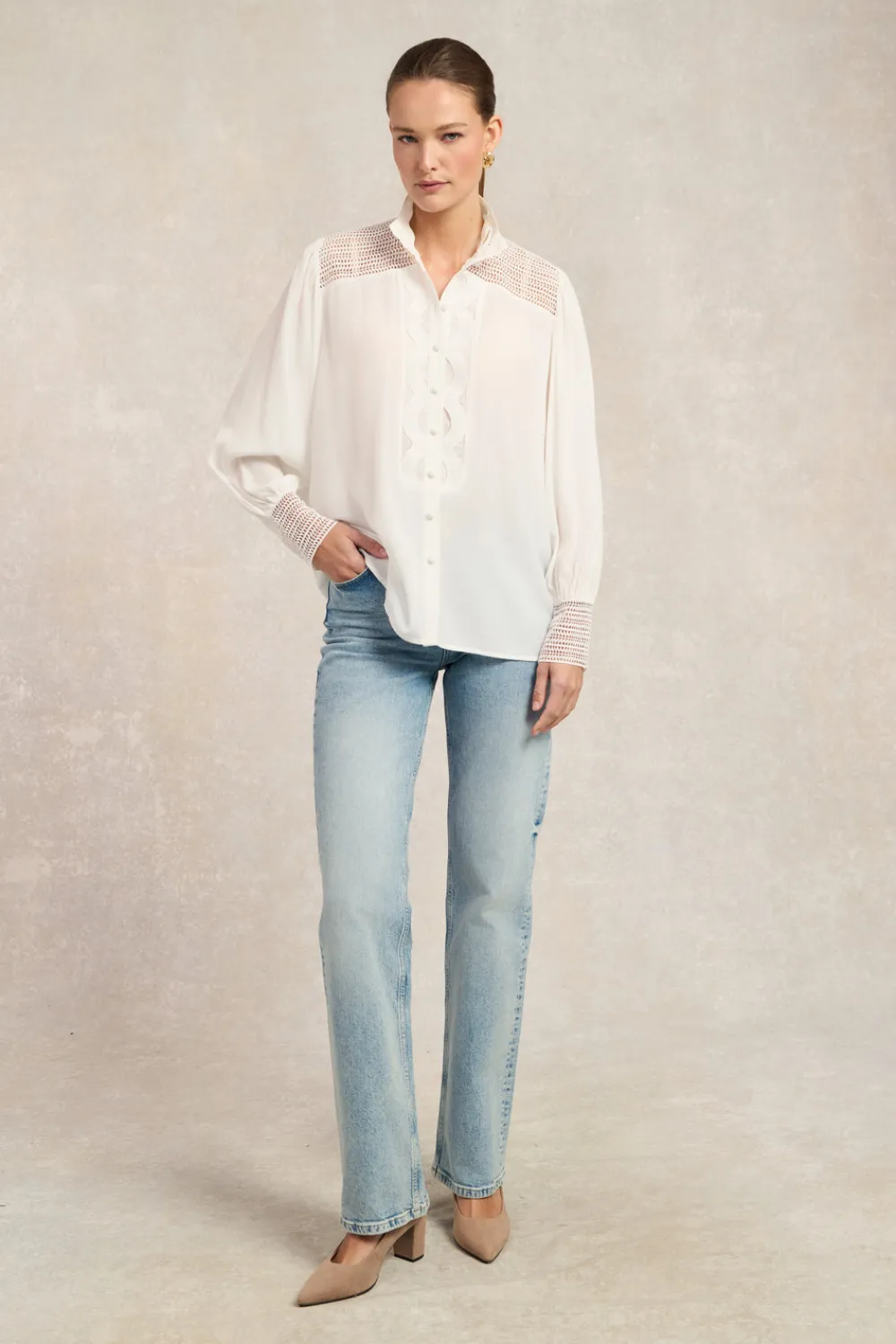 Women Holland Cooper Shirts & Blouses>Featherton Lace Shirt