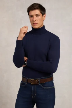 Holland Cooper Knitwear>Fine Roll Neck Knit