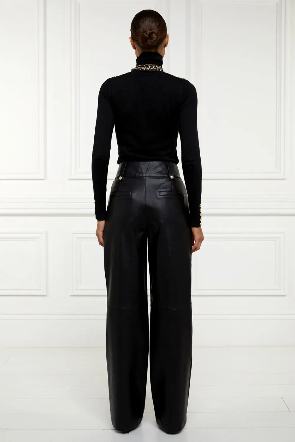 Women Holland Cooper Trousers>High Waisted Faux Leather Trouser
