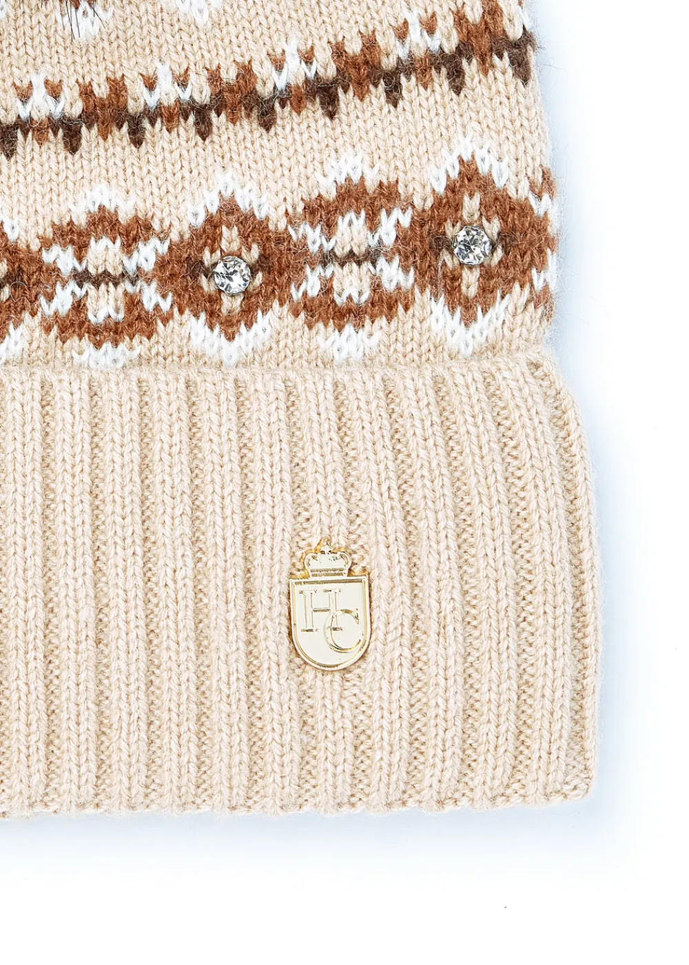 Women Holland Cooper Headwear|Hats & Headbands>Jennifer Fairisle Bobble Hat