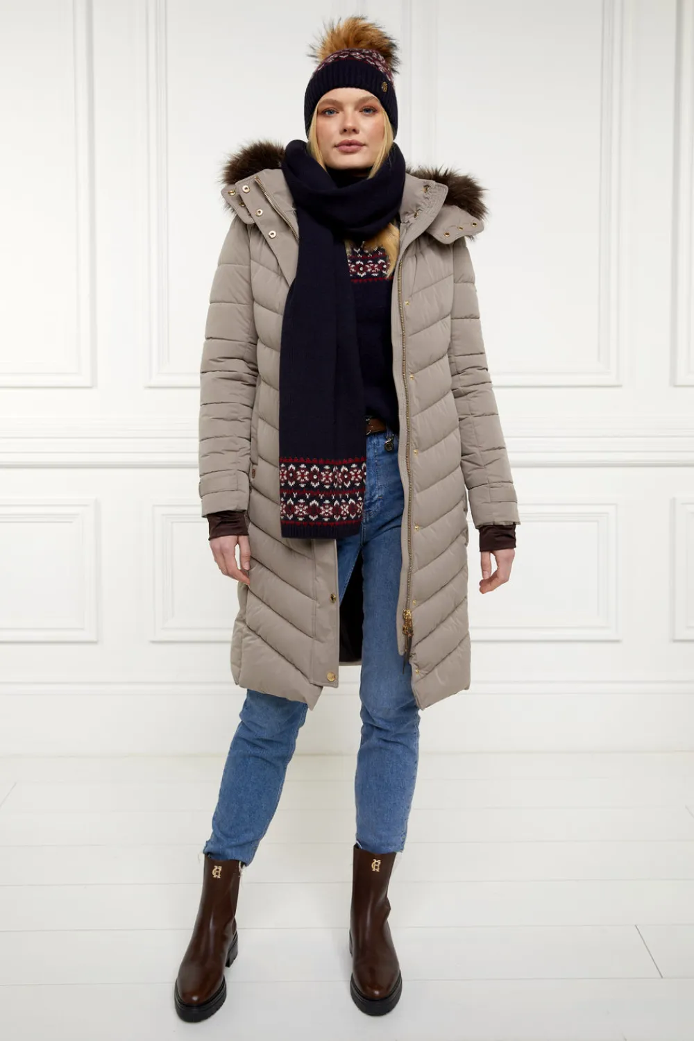 Women Holland Cooper Scarves|Scarves>Jennifer Fairisle Scarf