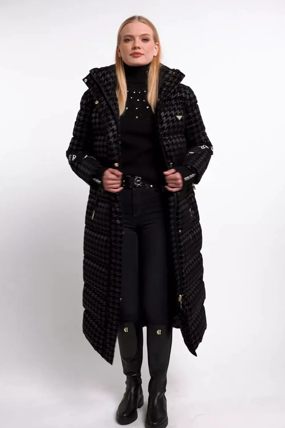 Women Holland Cooper Knitwear>Kelsie Rib Embellished Roll Neck