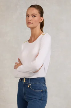 Women Holland Cooper Tees|Tops>Long Sleeve Crew Neck Tee