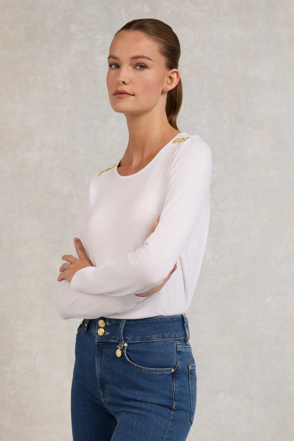 Women Holland Cooper Tees|Tops>Long Sleeve Crew Neck Tee