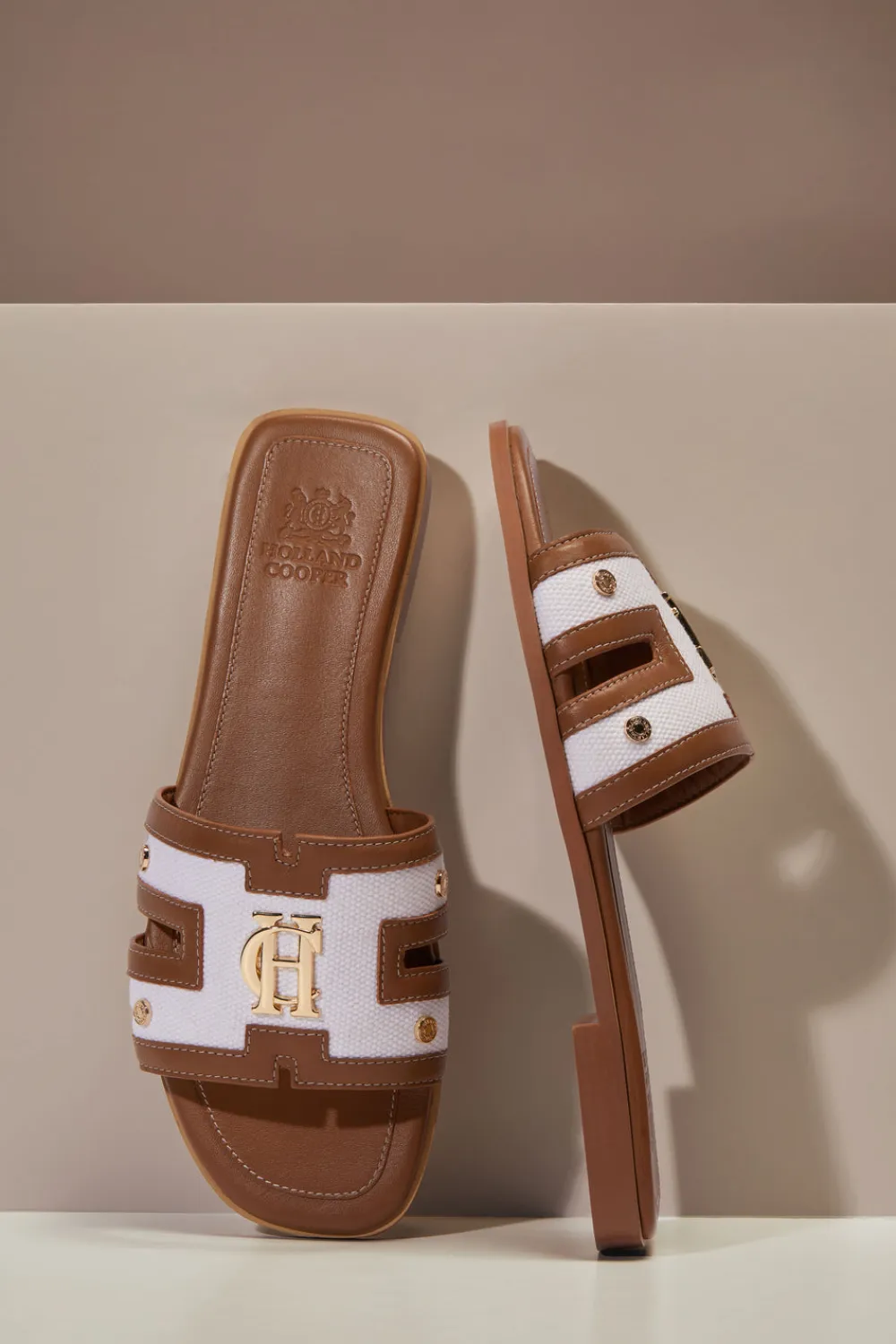 Women Holland Cooper Sandals & Slides>Monogram Slides