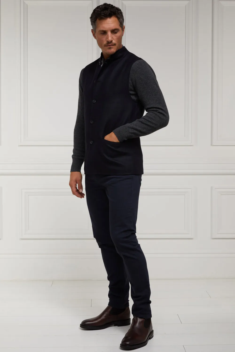 Holland Cooper Waistcoats|Gilets>Nehru Gilet