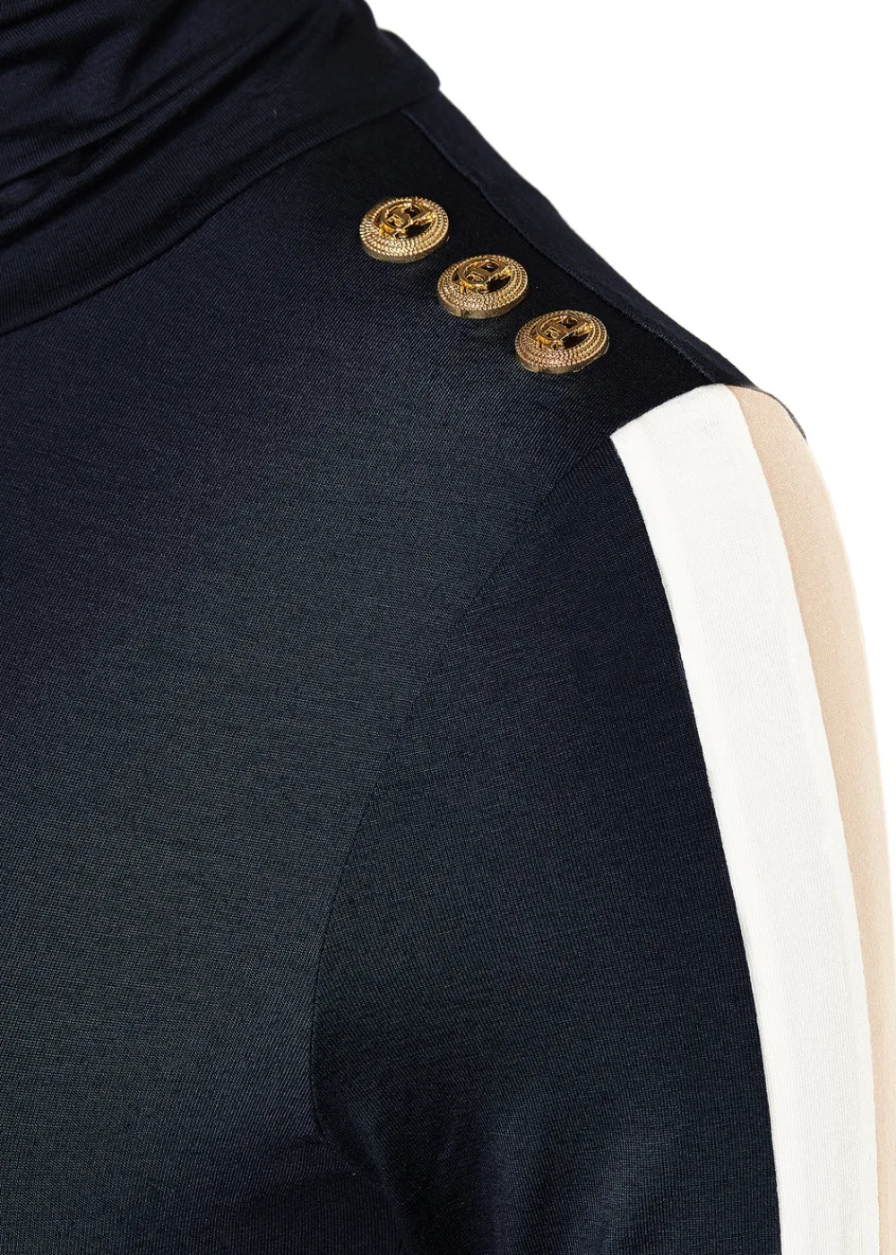 Women Holland Cooper Tops>Panel Long Sleeve Roll Neck