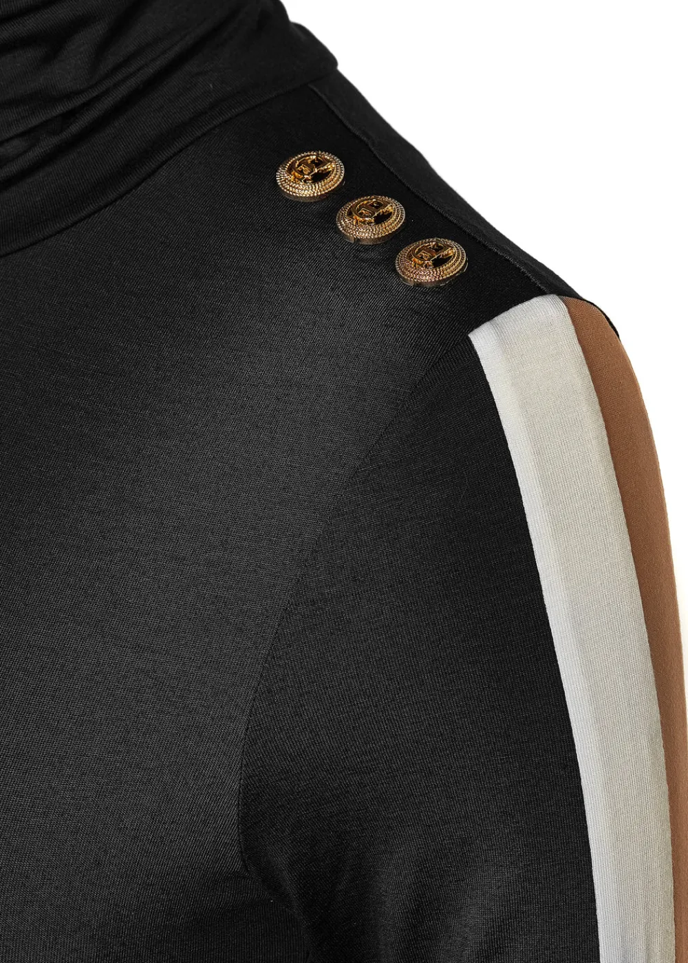 Women Holland Cooper Tops>Panel Long Sleeve Roll Neck