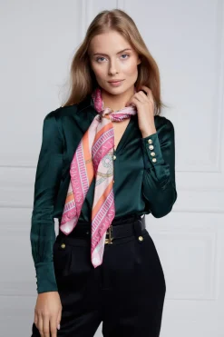Women Holland Cooper Scarves|Scarves>Regal Horse Silk Scarf