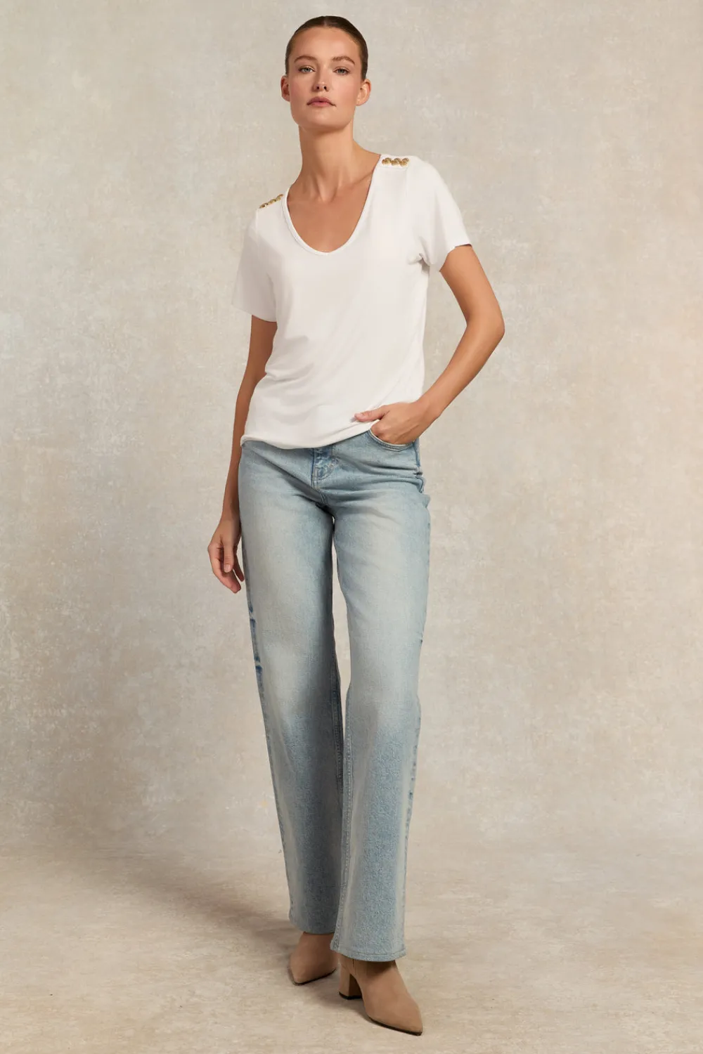 Women Holland Cooper Tees|Tops>Relax Fit V-Neck Tee