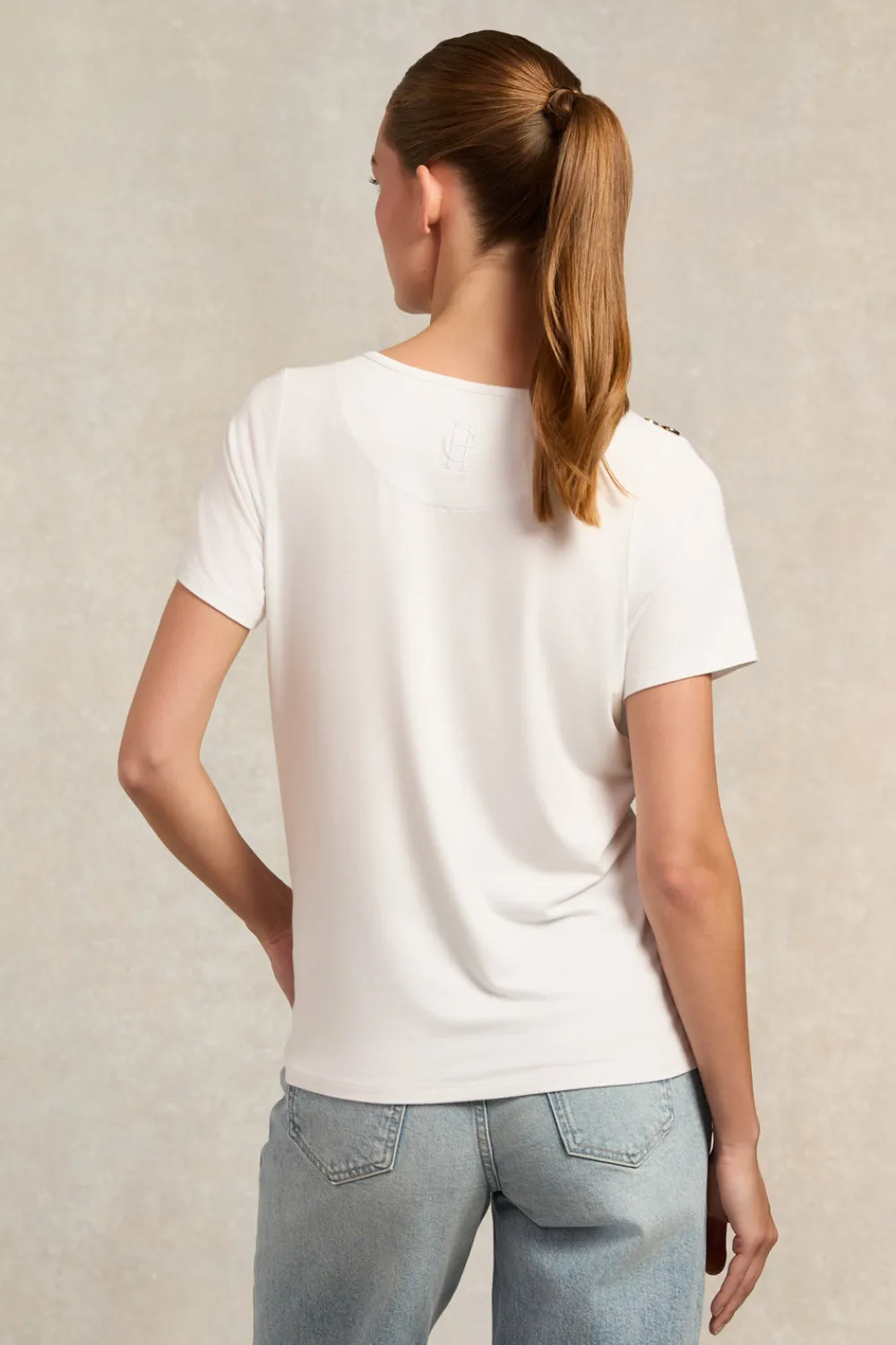 Women Holland Cooper Tees|Tops>Relax Fit V-Neck Tee