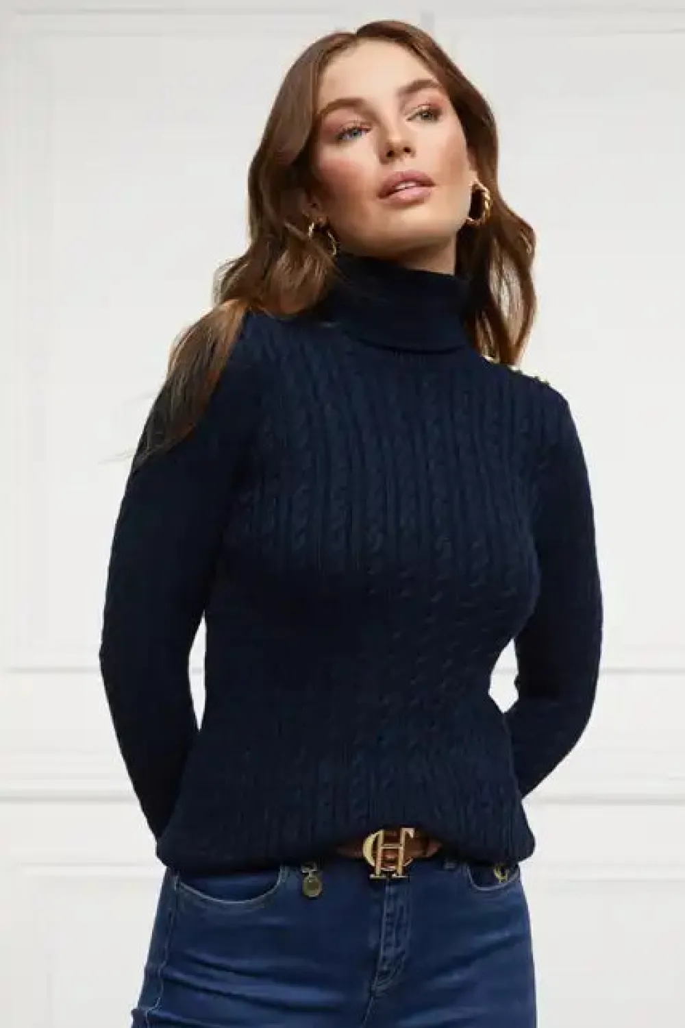 Women Holland Cooper Knitwear>Seattle Roll Neck Cable Knit