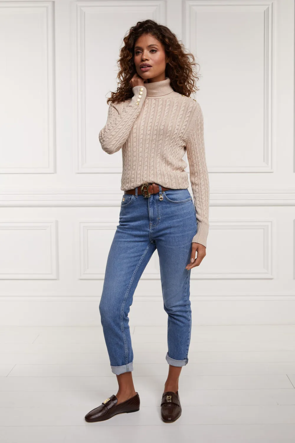 Women Holland Cooper Knitwear>Seattle Roll Neck Cable Knit