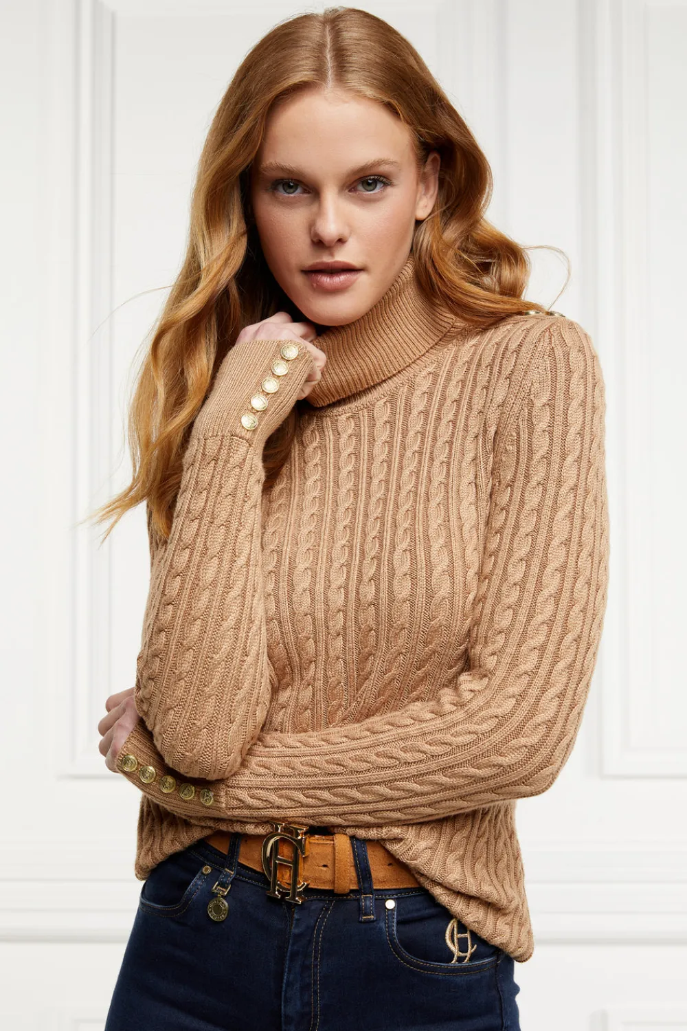 Women Holland Cooper Knitwear>Seattle Roll Neck Cable Knit