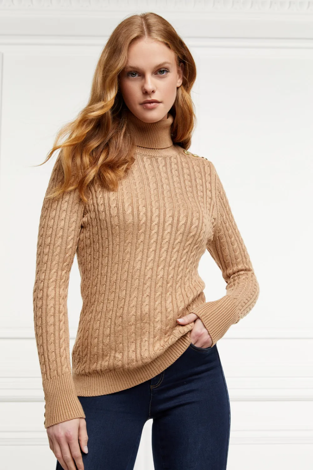 Women Holland Cooper Knitwear>Seattle Roll Neck Cable Knit