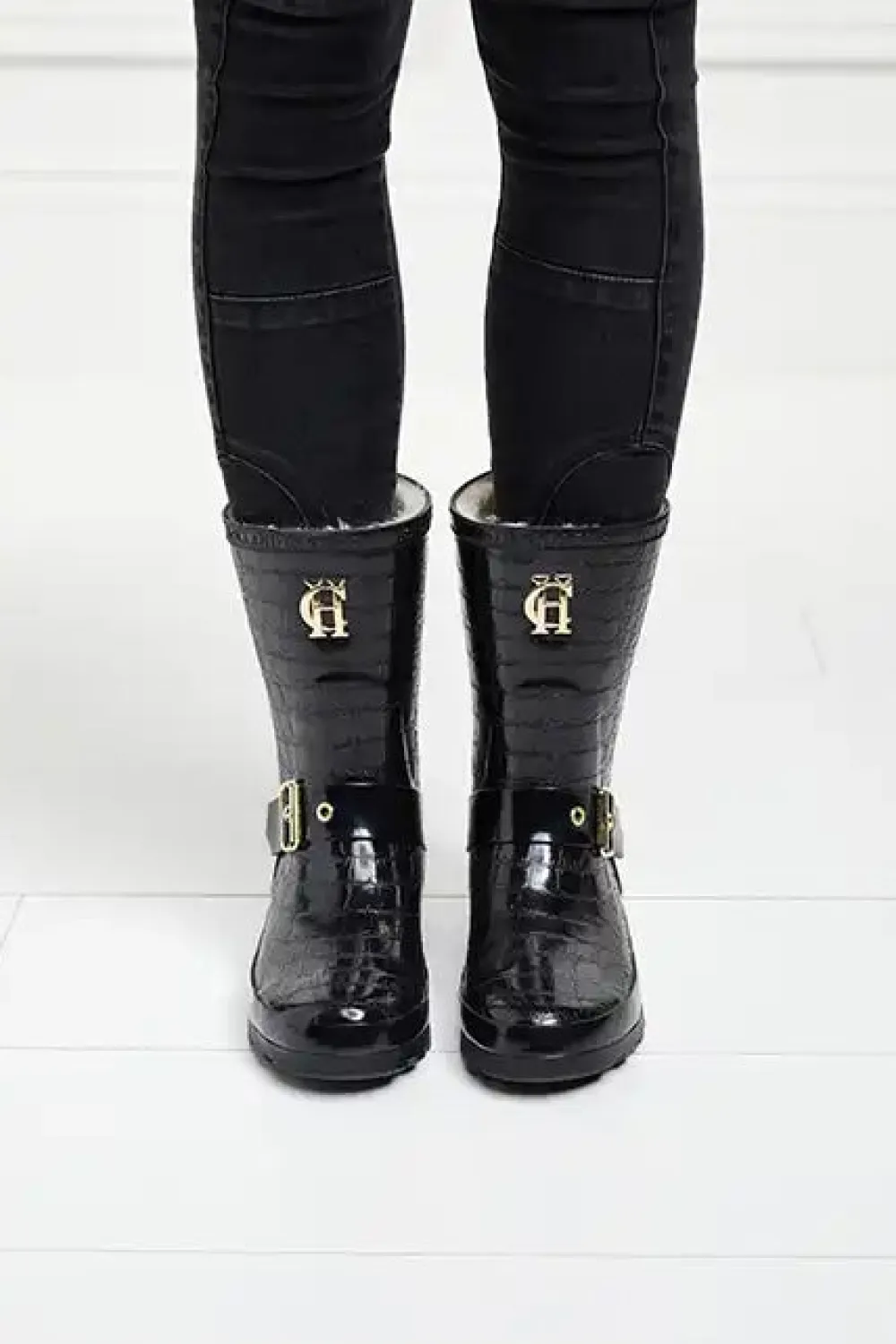 Women Holland Cooper Wellington Boots>Sherpa Lined Chelsea Wellington