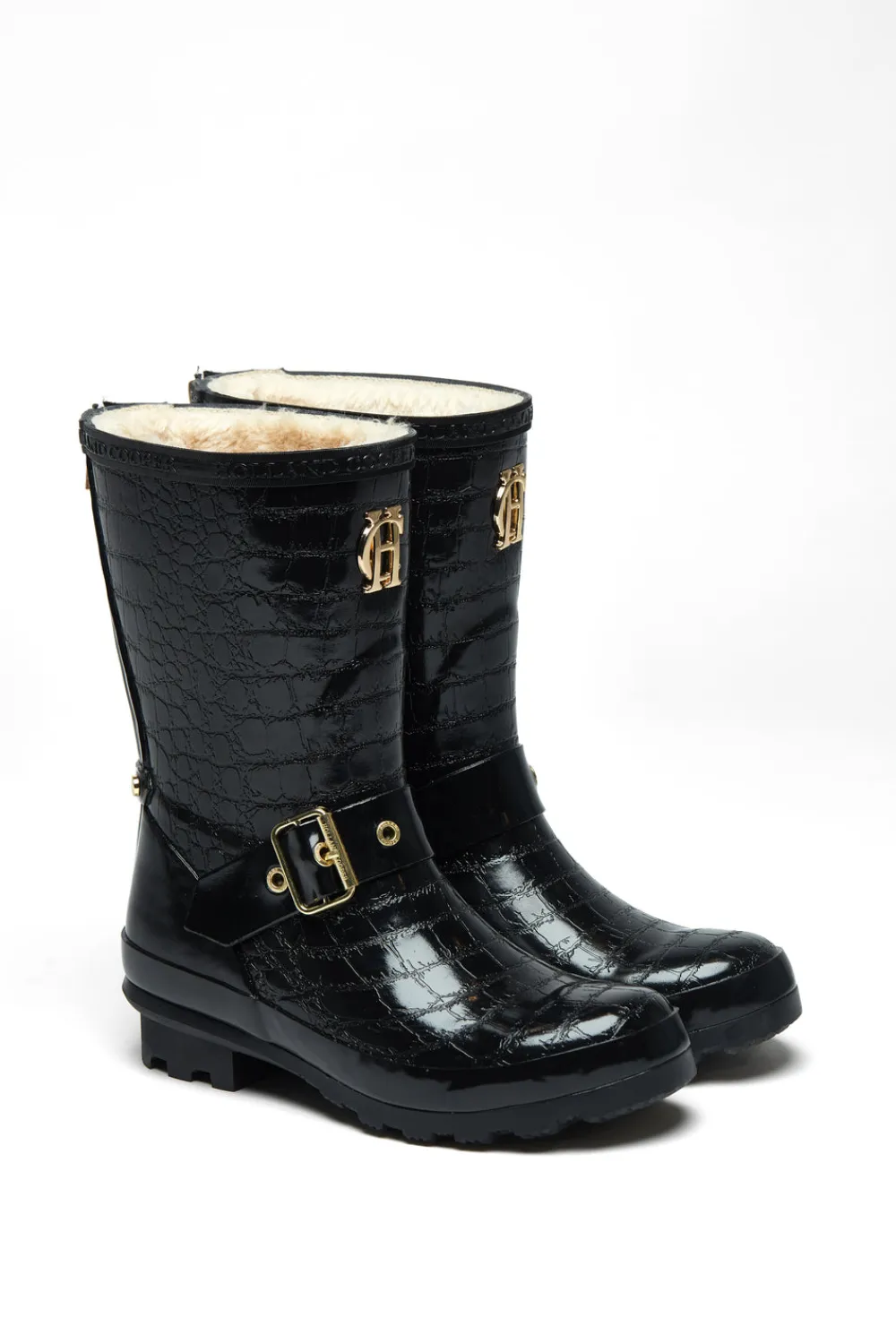 Women Holland Cooper Wellington Boots>Sherpa Lined Chelsea Wellington