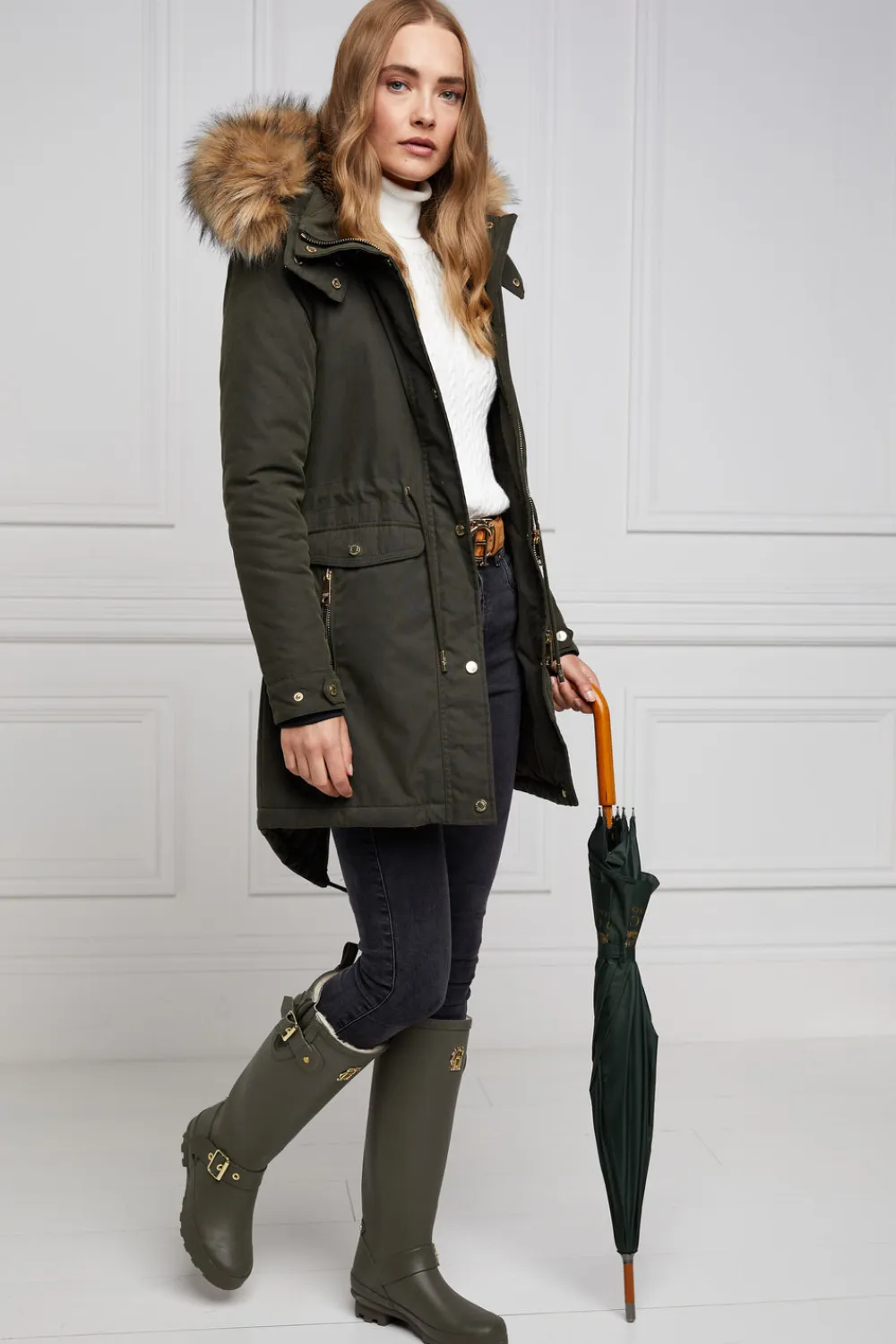 Women Holland Cooper Wellington Boots>Sherpa Lined Regency Wellington