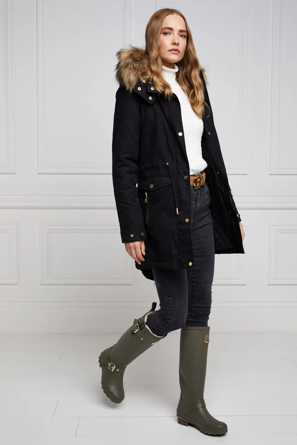 Women Holland Cooper Wellington Boots>Sherpa Lined Regency Wellington