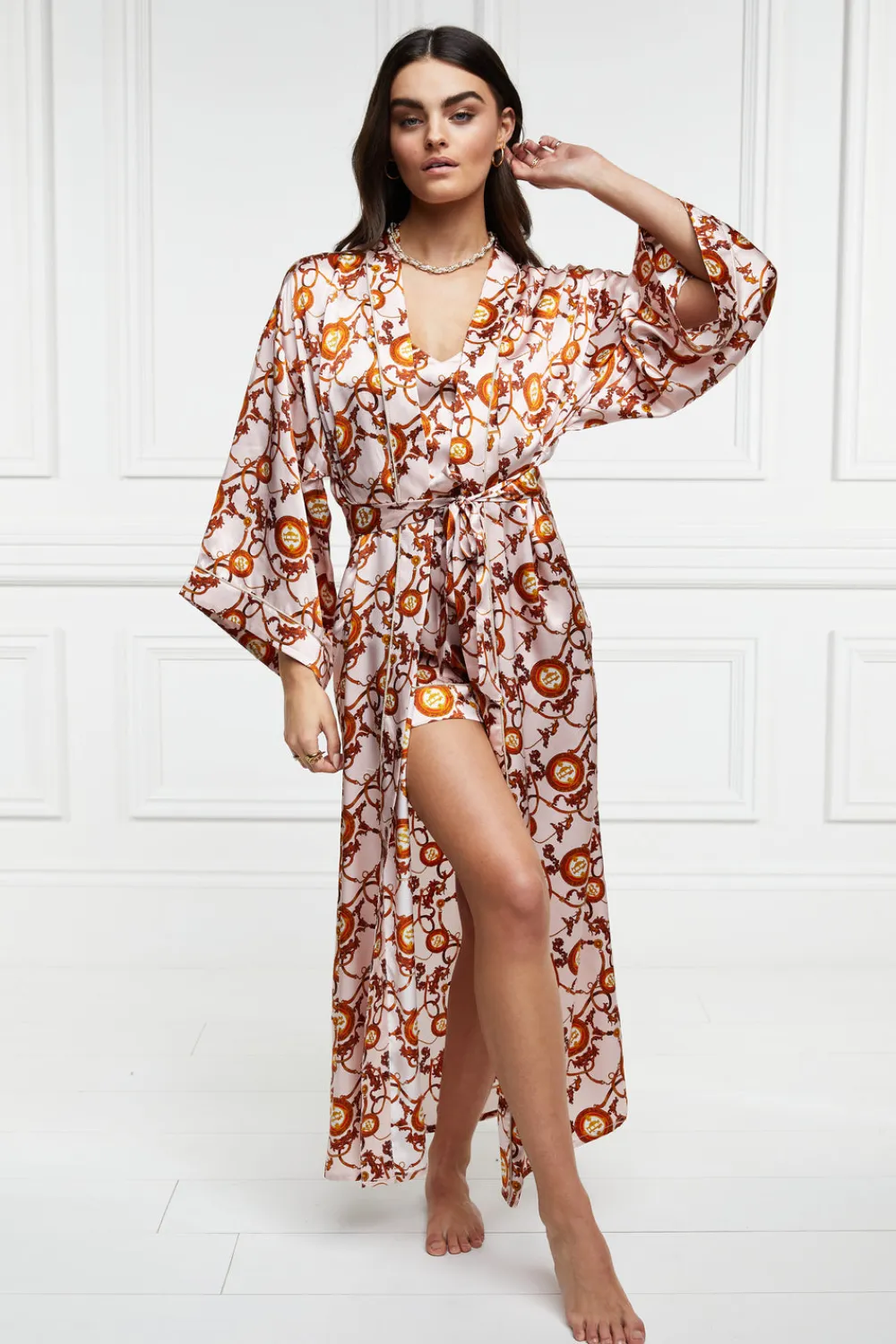 Women Holland Cooper Sleepwear>Silk Full Length Dressing Gown