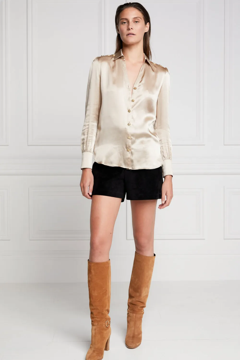 Women Holland Cooper Shirts & Blouses>Silk V-Neck Blouse